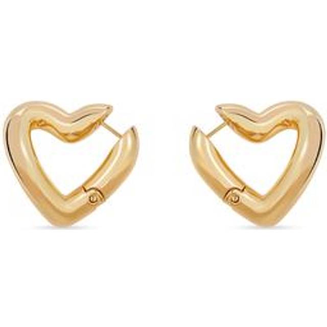 Balenciaga Loop Heart Earrings - Gold - Women's - Copper