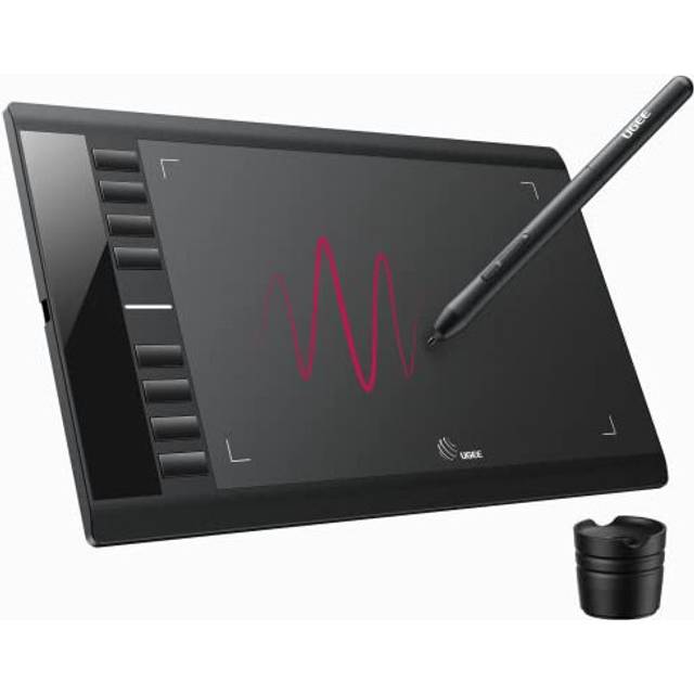 M708 Drawing Tablet, 10 x 6 Inch Large Graphics Tablet with 8 Hot Keys and Battery-Free Pen Stylus, 8192 Levels Pressure Drawing Pad for Windows Mac