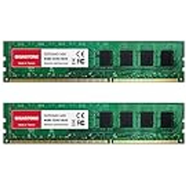 【DDR3 RAM】 Gigastone Desktop RAM-minne 8GB (2 x 4 GB) DDR3 8GB DDR3-1600MHz PC3-12800 CL11 1,5 V UDIMM 240 ECC obuffrad stift för PC PC stationär modul (ENDAST Skrivbord)