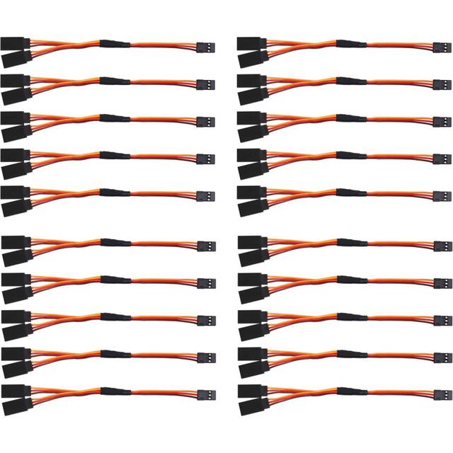 20Pcs 150mm Y Type Extended Line Extension Lead Wire Cable for Futaba Jr Y Harness Servo Lead Extension