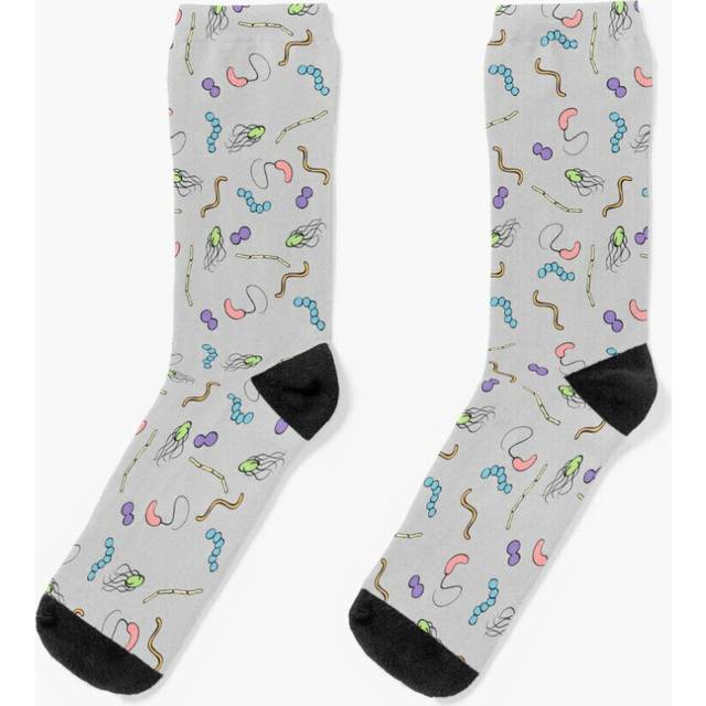 Dress Socks Pastel Rainbow Bacteria Novelty Fancy Crazy Pattern Crew Casual for Men Women