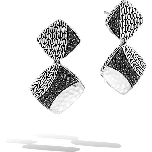 John Hardy Essentials Silver Gemstone Drop Earrings