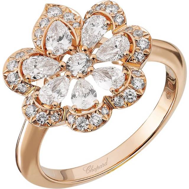 Chopard Rose Gold and Diamond Precious Lace Mini-Froufrou Ring - 53