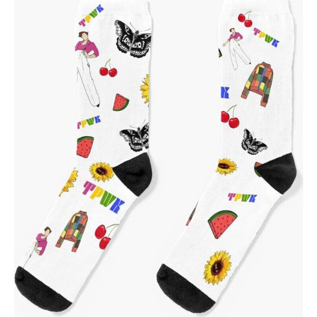 Dress Socks Harry Styles Fine Line Set Novelty Fancy Crazy Pattern Crew Casual for Men Women