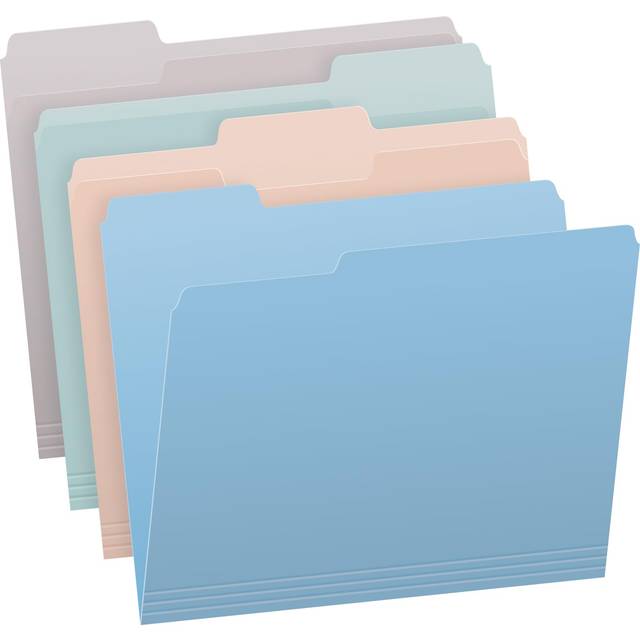 Pendaflex File Folders  Letter Size  Assorted Colors for Home  Office Filing Cabinet  1/3-Cut Tabs  36 Per Pack (82088)