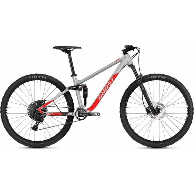 Ghost Kato FS | MTB Heldämpad | Grey Pearl - Red Matt