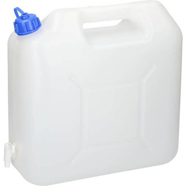 15Ltr White Watercan Storage With Tap And Handle Plastic