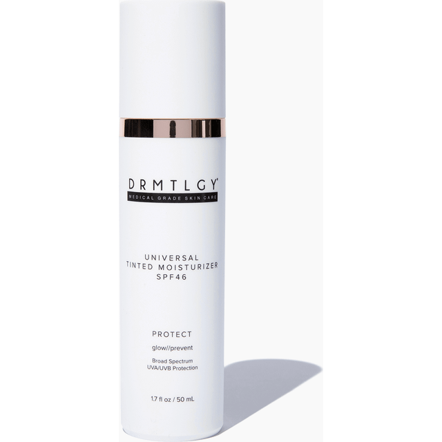DRMTLGY Anti-Aging Tinted Moisturizer SPF 46 - Sheer Face Sunscreen & Lightweight Makeup with Broad Spectrum UV Protection - Hydrating Skin Care & Fac