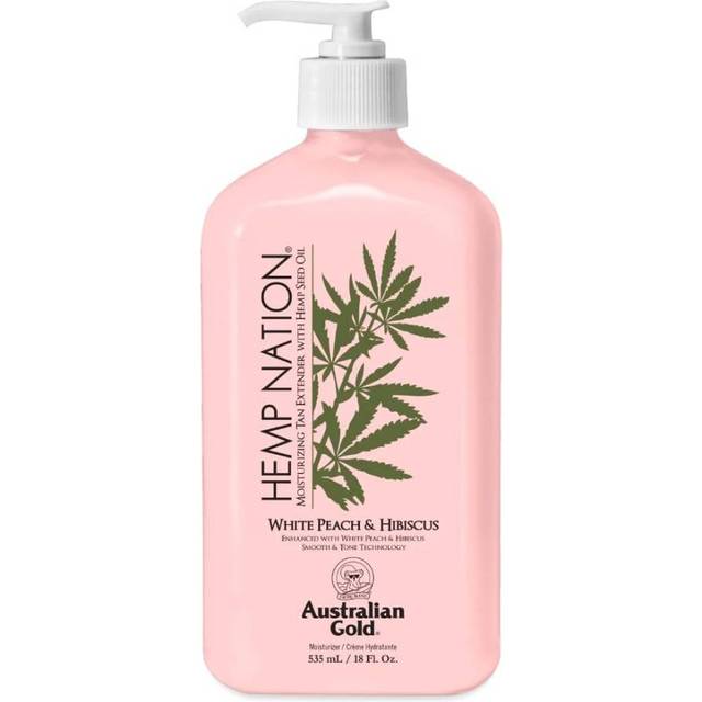 - Hemp Nation White Peach & Hibiscus Tan Extender Body Lotion 535 ml (Pack of 1) Pink