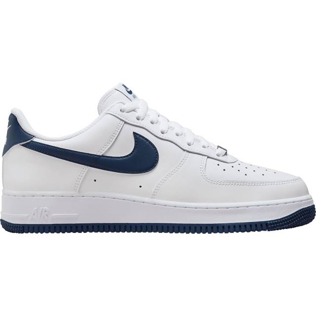 Nike Air Force 1 vit midnattsmarinblå, Vit, 43 EU