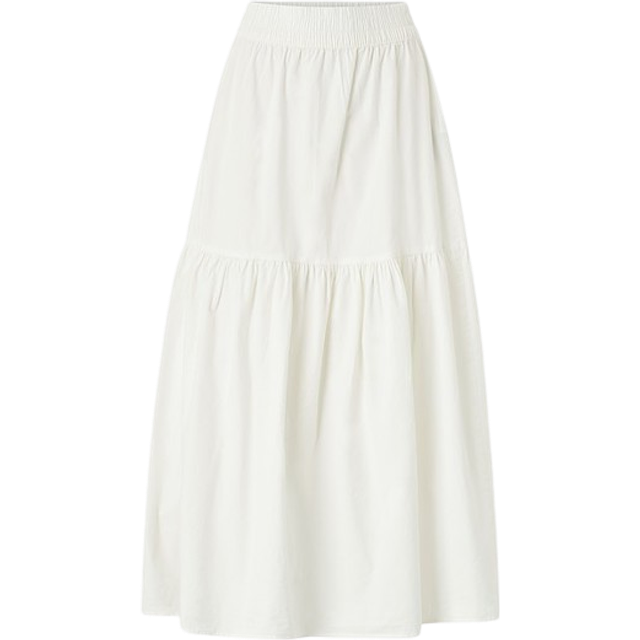 Vero Moda – Vit, panelsydd maxikjol, del av set-Vit/a