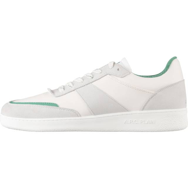 A.P.C. White & Gray Plain Sneakers - TAL OFF WHITE/GREEN - IT 40