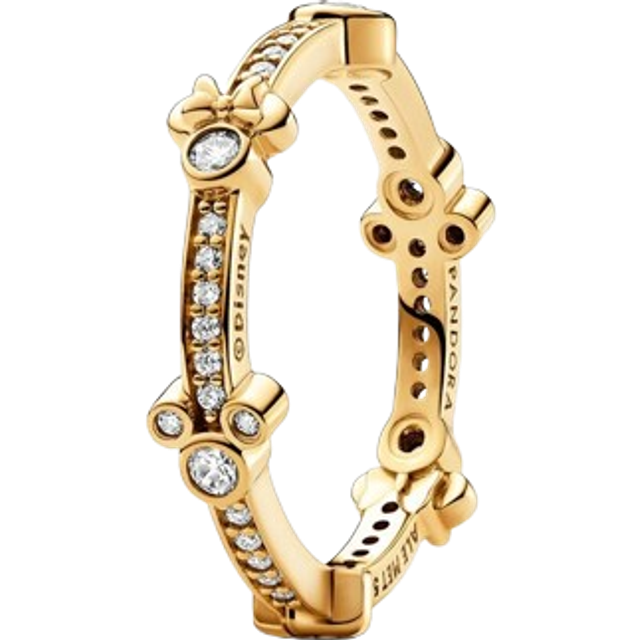 Pandora Rings - Disney star and heart 14k gold-plated ring withcub - gold - Rings for ladies - 58