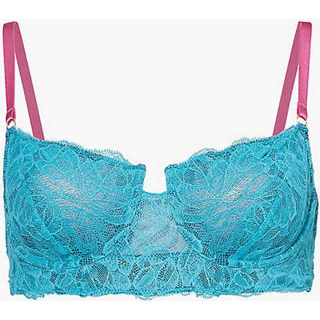 Dora Larsen Womens Grass Green Ada Balconette Recycled-nylon Bra 36c - GRASS GREEN