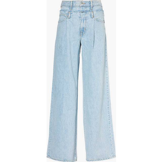 Slvrlake Womens Skies Re-work Eva Wide-leg High-rise Jeans 24 - CLEAR SKIES