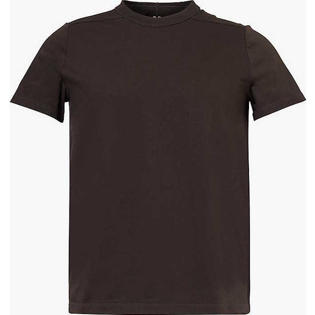 Rick Owens Mens Dark Dust Short Level Crewneck Cotton-jersey T-shirt S - DARK DUST