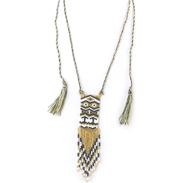 Les Trésors De Lily [N4619] - Black Gold 'Altai' Designer Long Necklace gold