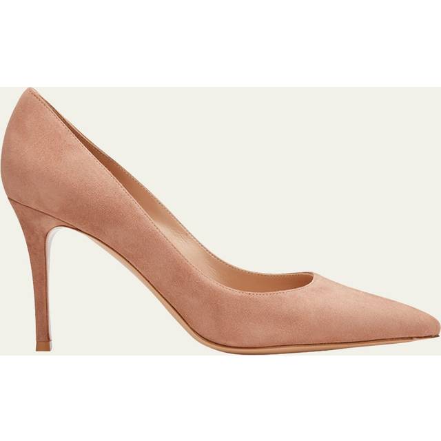85mm Gianvito Suede Pumps - Nude (41)