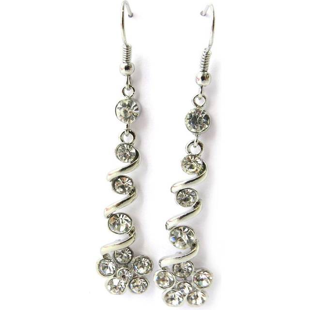 Les Trésors De Lily [N3711] - Silver white 'Sissi' designer earrings silver