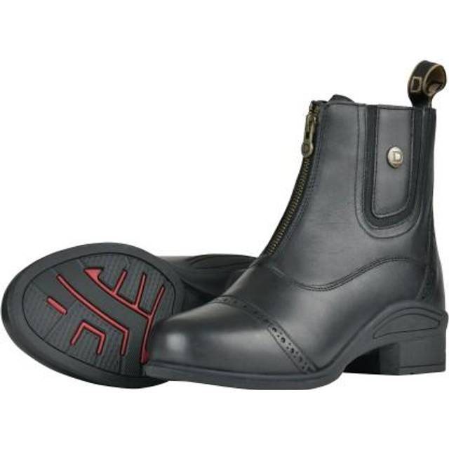 (11 UK, Black) Dublin Unisex Adult Eminence Zip Leather Paddock Boots