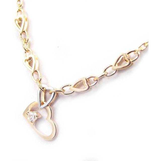 Altesse [G2262] - Two-tone 'Love' Gold Plated Necklace gold
