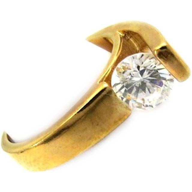 Design Gold Plated Ring with Oxide 56 gold