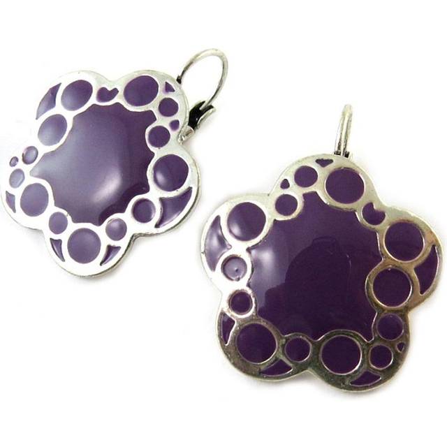 NOA [G5813] - Purple 'Princess Pop' Designer Earrings Violet