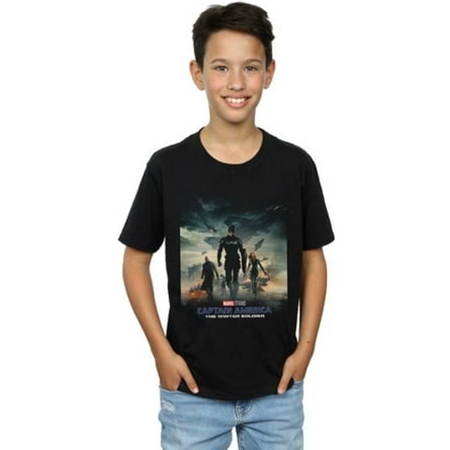Marvel Studios Boys Captain America The Winter Soldier Poster T-Shirt 12-13