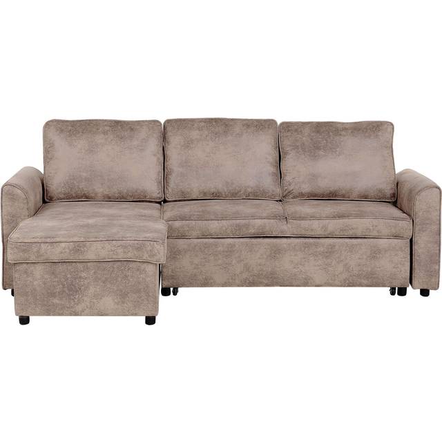 Beliani Nesna Light Brown Sofa 228cm 3 personers
