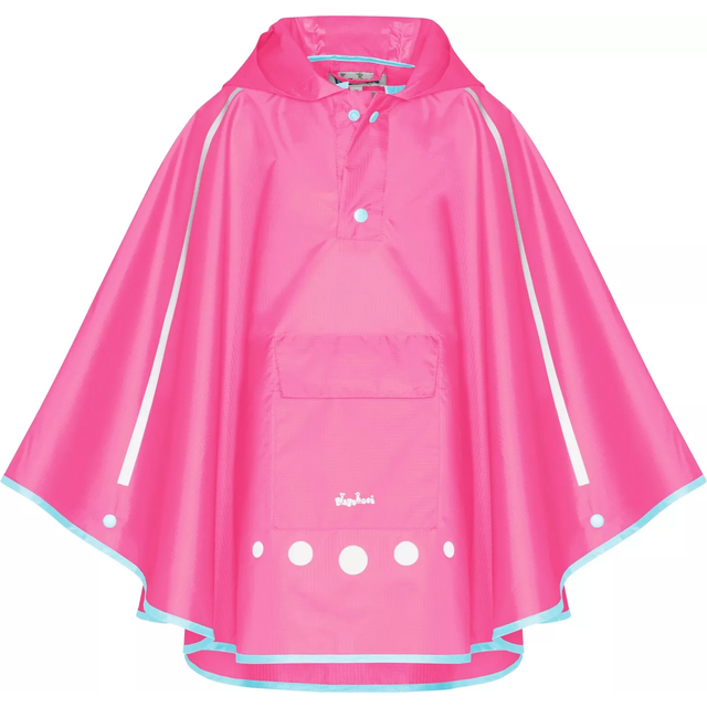 Playshoes Unisex barn regnponcho vikbar regnjacka, 18 – rosa, L