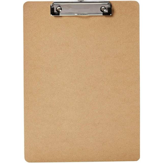 (A4 Clipboard) KAV Low Profile Clip Hardboard with Hanging Hole