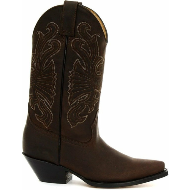 Grinders Unisex Buffalo Pointed Western Cowboy Boots Brown - EU 42