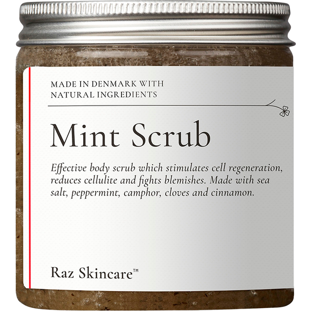 Raz Skincare Body Scrub Mint 200g - Bedste bodyscrub - Dinskønhed.dk