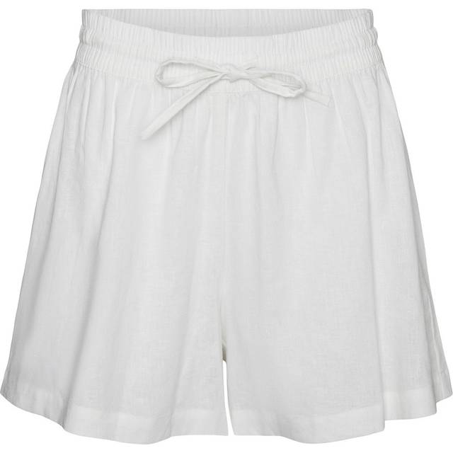 VERO MODA Shorts Elegant Short Lightweight Casual Summer Pants Bermuda Shorts, Color:White, Size:XS