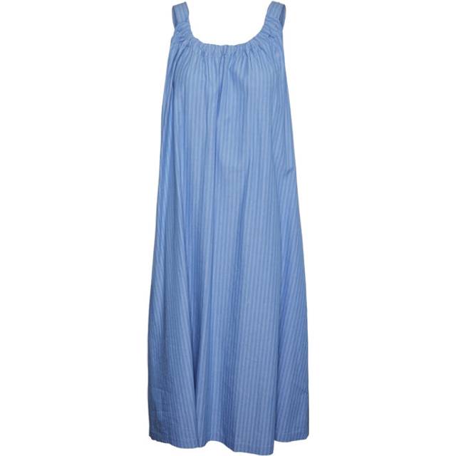 Vero Moda Round Neck Midi Dress - Blue