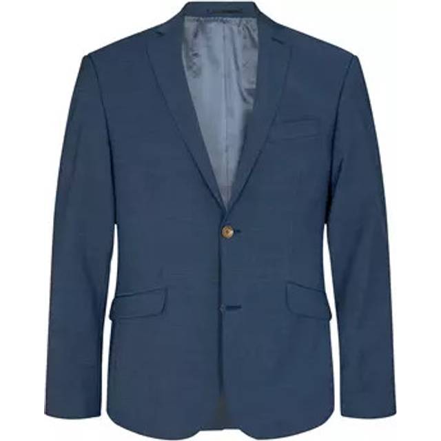 SUNWILL Weft Stretch Modern Fit Uldblazer Wool Jacket - Medium Blue