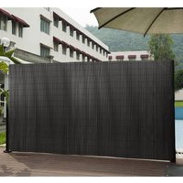 1.2*3M Dark Grey PVC Privacy Decorative Fences - One Size