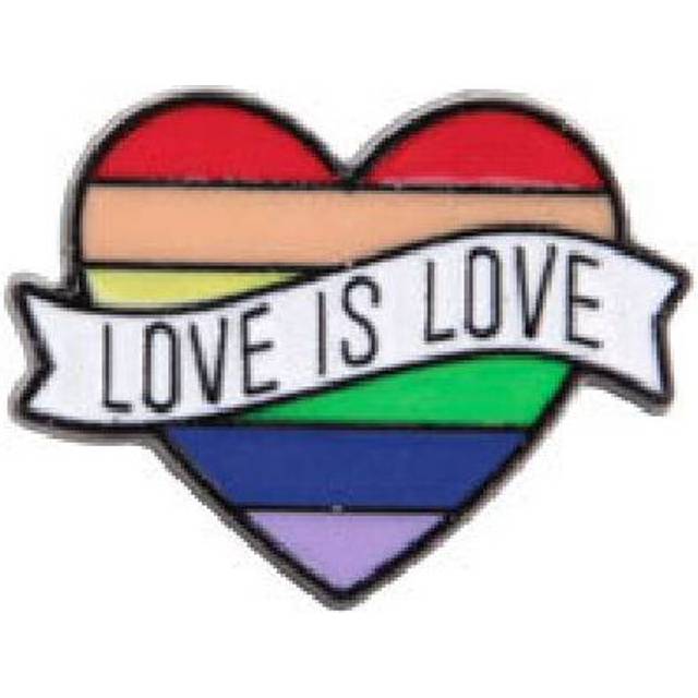 (Style B) Gay Parade Pride Rainbow Brooch Alloy Flag Love Shape Badge Cartoon Fashion