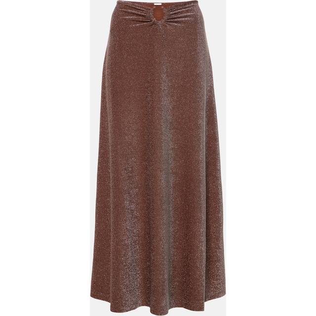 Johanna Ortiz Ring-detail embellished maxi skirt - brown (UK 6)