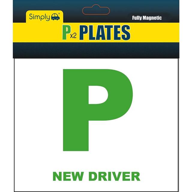 Simply Auto Fully Magnetic P Plates 2 Pack - 19 x 25 x 2 g