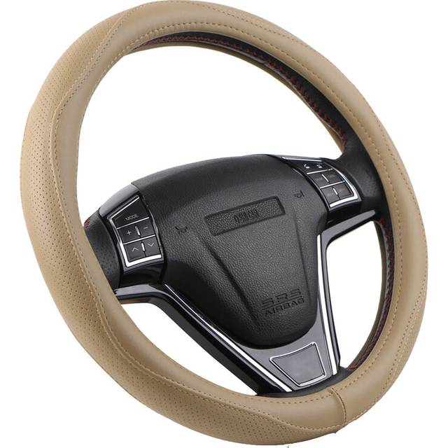 Universal Genuine Leather Car Steering Wheel Cover Top Cowhide  Auto Steering