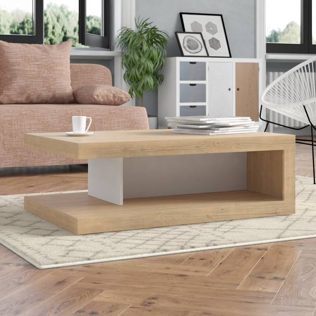 Blayze Designer Coffee Table - White High Gloss (94.74cm H X 268.22cm W)