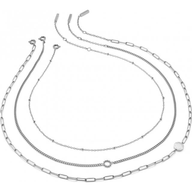Olivia Burton Jewellery Ladies&apos; Silver Classic Stacking Necklace