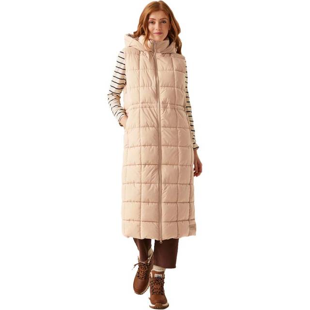 Regatta Women's Water-repellent Leandra Longline Gilet Warm Taupe, Size: 12 - Beige