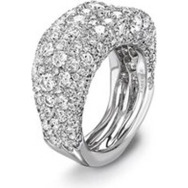 Faberge Emotion 18ct White Gold Diamond Thin Ring - 58
