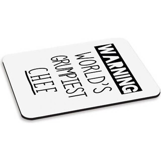 Warning World's Grumpiest Chef Pc Computer Mouse Mat Pad Best Cook Food Funny