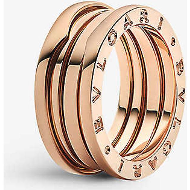 Bvlgari Rose Gold B. zero1 Three-Band Ring - 53