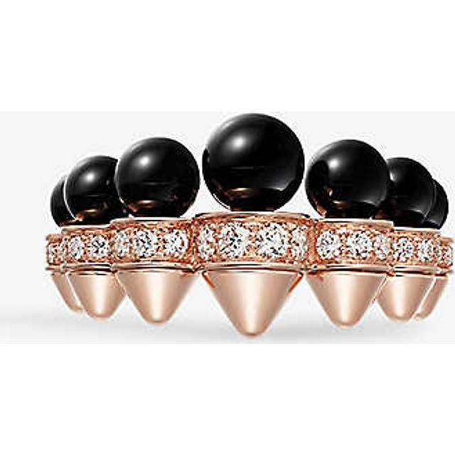 Cartier Womens Rose Gold Clash De 18ct Rose-gold, 0.37ct Brilliant-cut Diamond and 5.47ct Onyx Ring L - ROSE GOLD