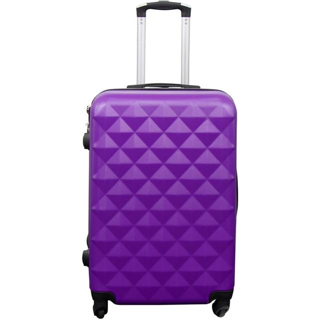 Kuffert tilbud - Hardcase - Str. Medium - Diamant Lilla - Smart rejsekuffert