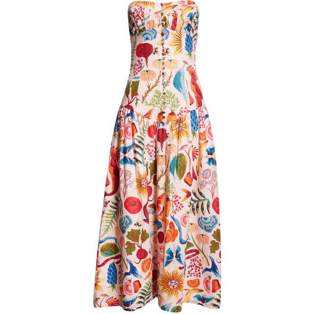 Beige Bright Farm Lenzing™ Ecovero™ Euroflax™ Maxi Dress, BRIGHT FARM BEIGE / M